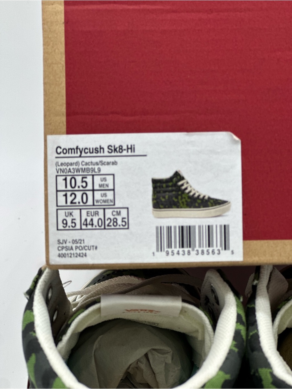 Vans High-Top Sneakers in Green Leopard Camo - Picture 10 of 10
